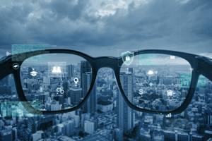 Futuristic eyeglasses